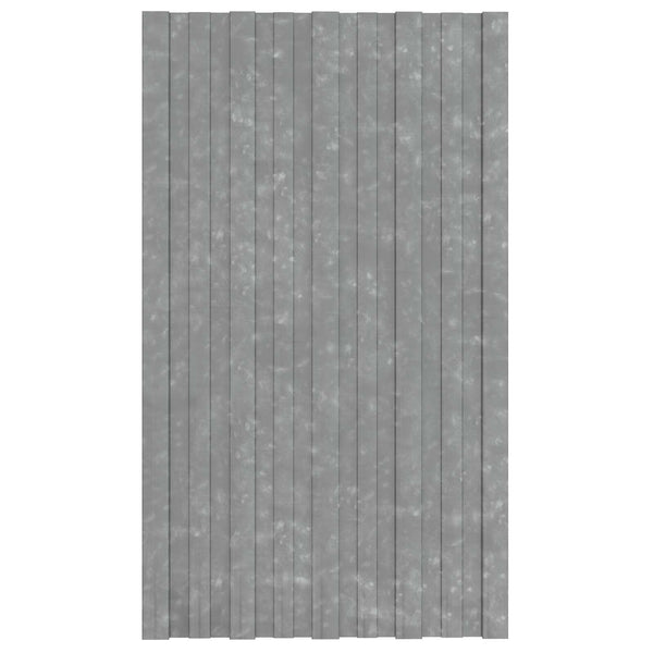 vidaXL Roof Panel 36 pcs Silver 80 x 45 cm Galvanized Steel
