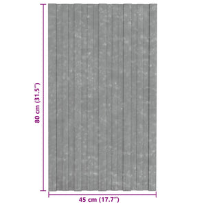 vidaXL Roof Panel 36 pcs Silver 80 x 45 cm Galvanized Steel