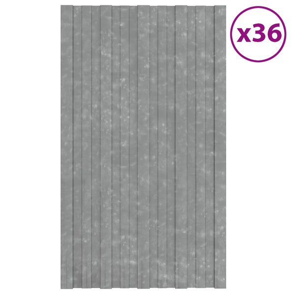 vidaXL Roof Panel 36 pcs Silver 80 x 45 cm Galvanized Steel