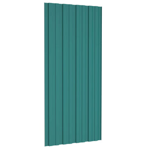 vidaXL Roof Panel 12 pcs Green 100 x 45 cm Galvanized Steel