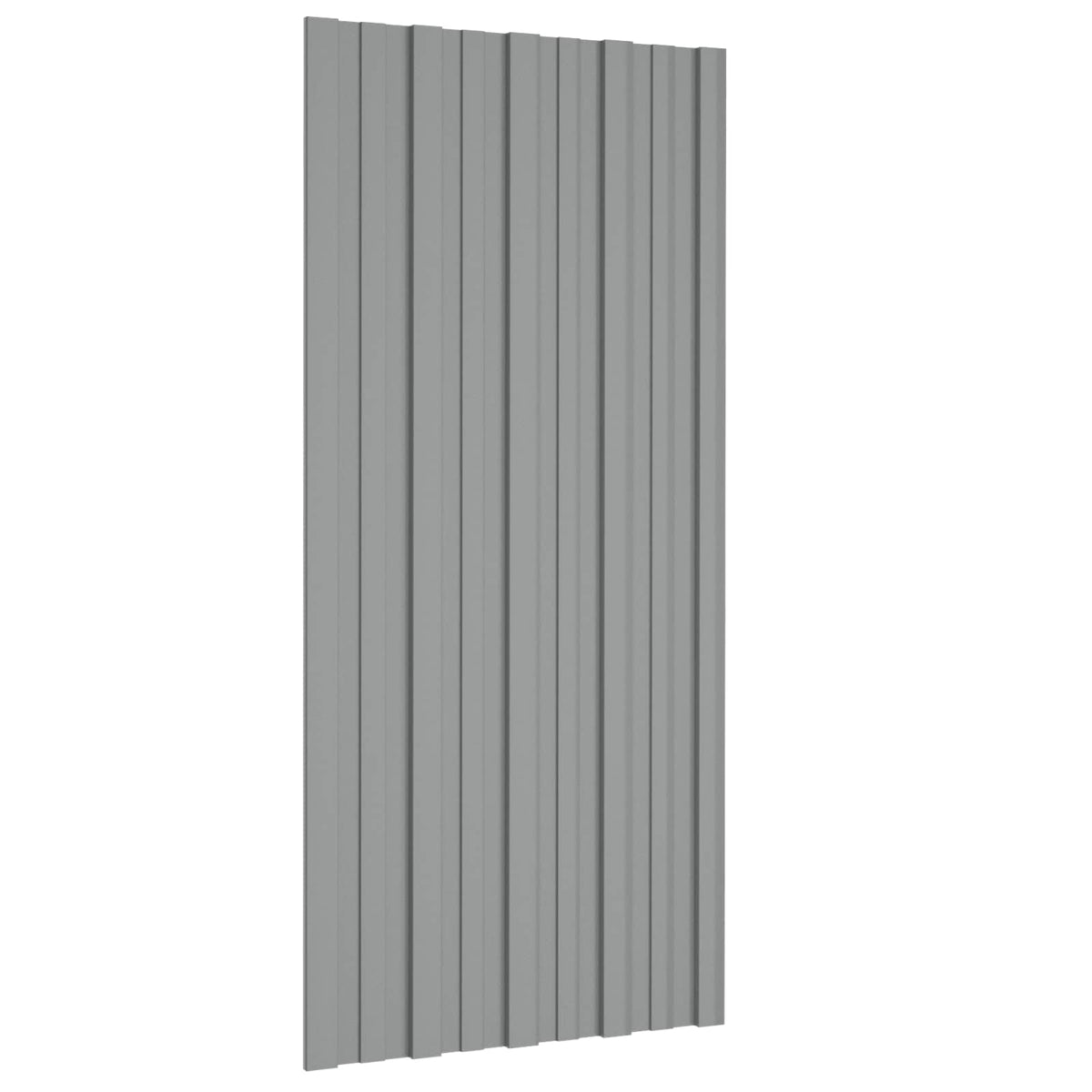 vidaXL Roof Panel 12 pcs Grey 100 x 45 cm Galvanized Steel
