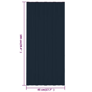 vidaXL Roof Panel 12 pcs Anthracite 100 x 45 cm Galvanized Steel