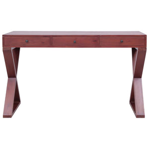vidaXL Computer Desk Brown 115x47x77 cm Solid Mahogany Wood