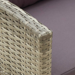 vidaXL Garden Chair with Cushion Poly Rattan Grey