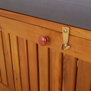 vidaXL Storage Bench with Cushion 148 cm Solid Acacia Wood