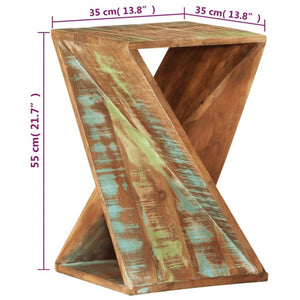 vidaXL Side Table 35x35x55 cm Solid Reclaimed Wood