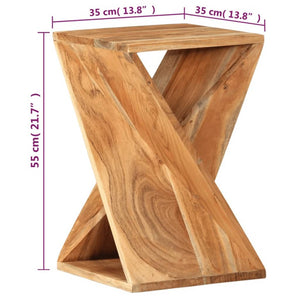 vidaXL Side Table 35x35x55 cm Solid Acacia Wood