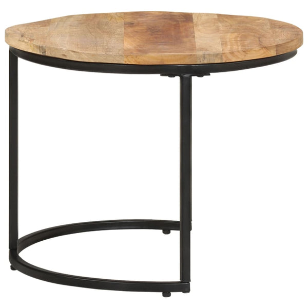 vidaXL Nesting Tables 3 pcs. Raw Mango Wood
