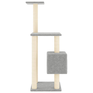 vidaXL Cat Tree with Sisal Scratching Posts Light Gray 104 cm