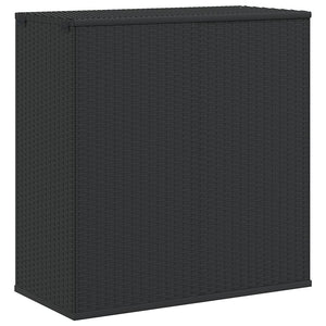 Garten-Kissenbox PE Rattan 100x49x103,5 cm Schwarz