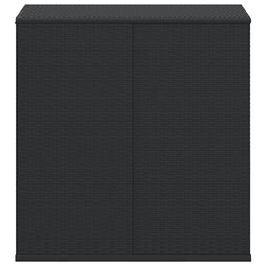 Garten-Kissenbox PE Rattan 100x49x103,5 cm Schwarz