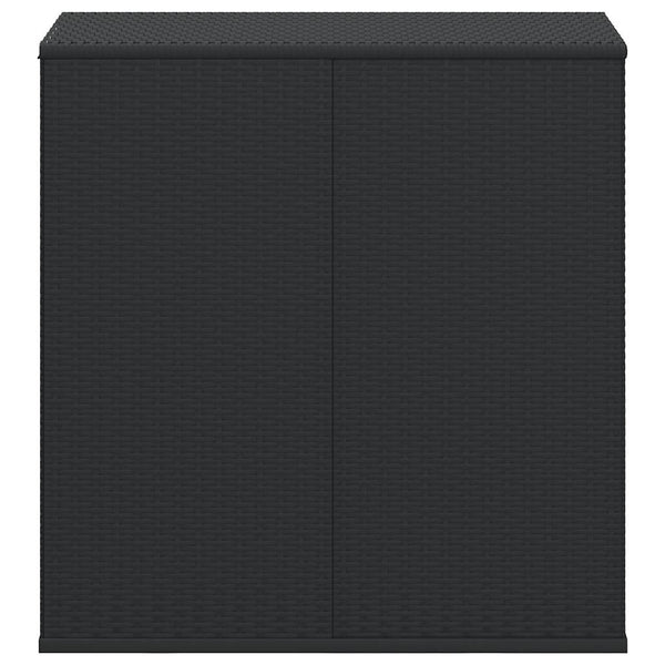 Garten-Kissenbox PE Rattan 100x49x103,5 cm Schwarz