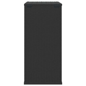 Garten-Kissenbox PE Rattan 100x49x103,5 cm Schwarz