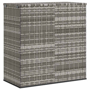 Garten-Kissenbox PE Rattan 100x49x103,5 cm Grau