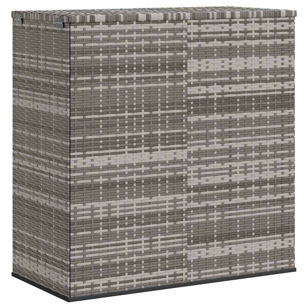 Garten-Kissenbox PE Rattan 100x49x103,5 cm Grau