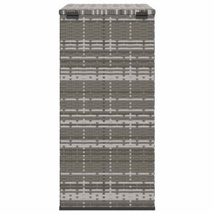Garten-Kissenbox PE Rattan 100x49x103,5 cm Grau