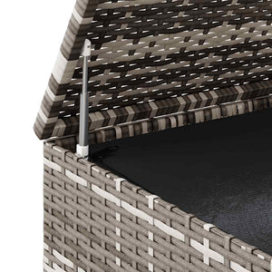 Garten-Kissenbox PE Rattan 100x49x103,5 cm Grau
