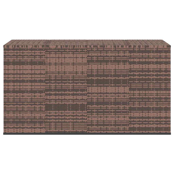 vidaXL Garden Cushion Box PE Rattan 194x100x103 cm Brown