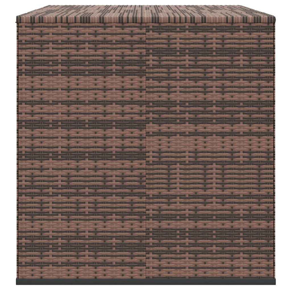 vidaXL Garden Cushion Box PE Rattan 194x100x103 cm Brown