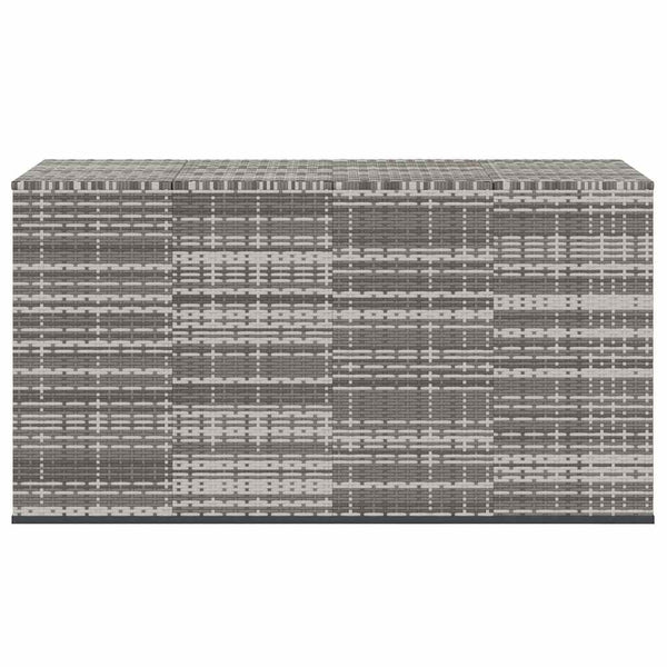 vidaXL Garden Storage Box PE Rattan 194x100x103 cm Grey
