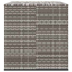 vidaXL Garden Storage Box PE Rattan 194x100x103 cm Grey
