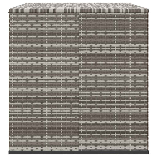 vidaXL Garden Storage Box PE Rattan 194x100x103 cm Grey