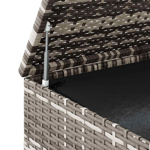 vidaXL Garden Storage Box PE Rattan 194x100x103 cm Grey