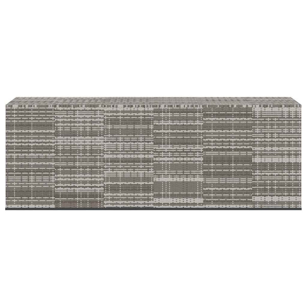 vidaXL Garden Cushion Box PE Rattan 291x100.5x104 cm Grey