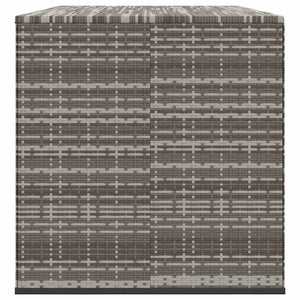 vidaXL Garden Cushion Box PE Rattan 291x100.5x104 cm Grey