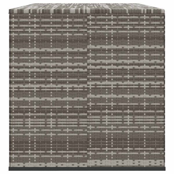vidaXL Garden Cushion Box PE Rattan 291x100.5x104 cm Grey