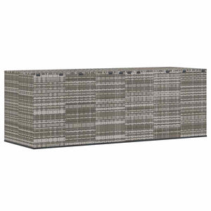 vidaXL Garden Cushion Box PE Rattan 291x100.5x104 cm Grey