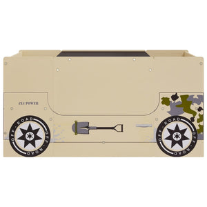 vidaXL 3-Piece Kids' Table and Chair Set Off-Road Vehicle Design MDF