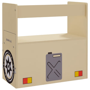 vidaXL 3-Piece Kids' Table and Chair Set Off-Road Vehicle Design MDF