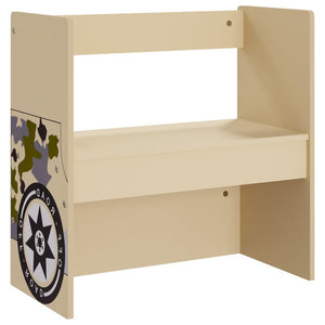vidaXL 3-Piece Kids' Table and Chair Set Off-Road Vehicle Design MDF
