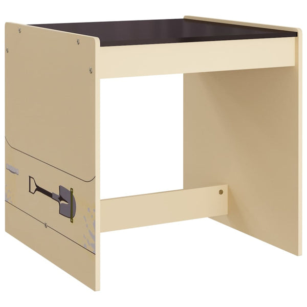 vidaXL 3-Piece Kids' Table and Chair Set Off-Road Vehicle Design MDF