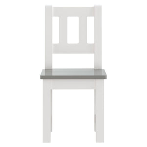 vidaXL 3-Piece Kids' Seating Set White and Grey MDF