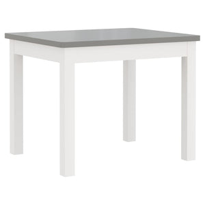 vidaXL 3-Piece Kids' Seating Set White and Grey MDF