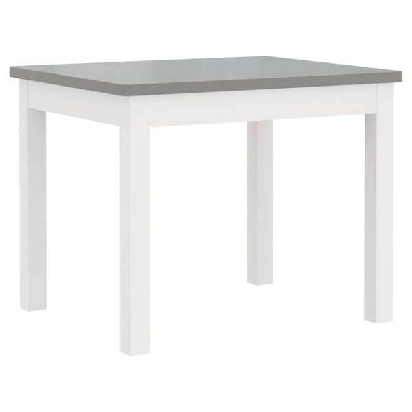 vidaXL 3-Piece Kids' Seating Set White and Grey MDF