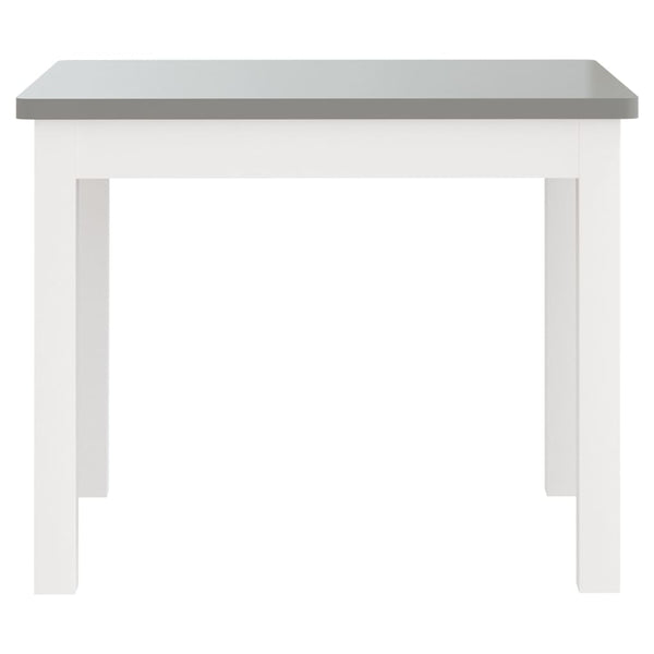 vidaXL 3-Piece Kids' Seating Set White and Grey MDF
