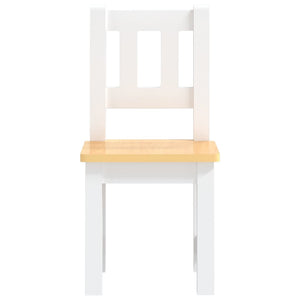 vidaXL 3-Piece Kids' Seating Set White and Beige MDF