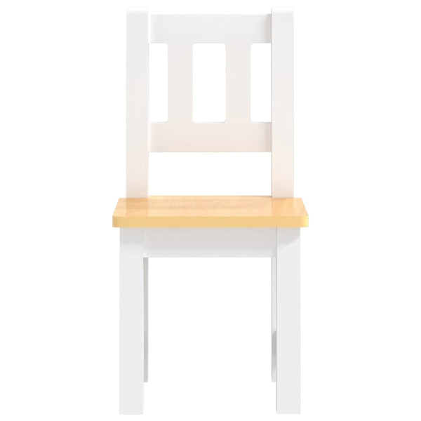 vidaXL 3-Piece Kids' Seating Set White and Beige MDF