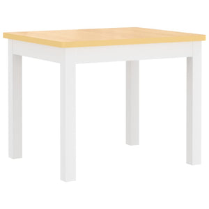 vidaXL 3-Piece Kids' Seating Set White and Beige MDF