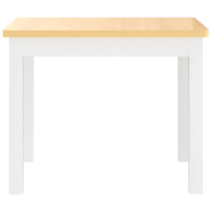 vidaXL 3-Piece Kids' Seating Set White and Beige MDF