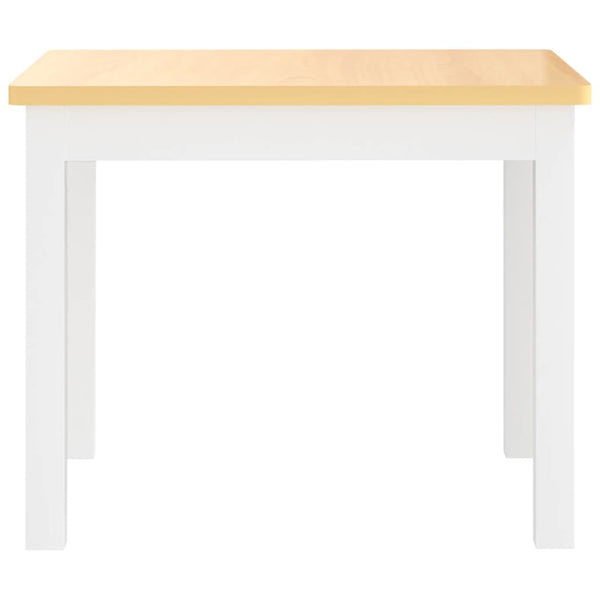 vidaXL 3-Piece Kids' Seating Set White and Beige MDF
