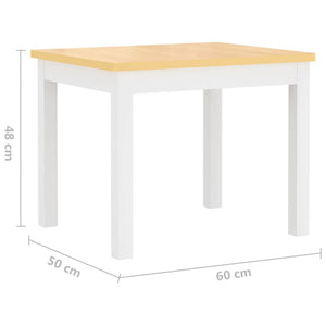vidaXL 3-Piece Kids' Seating Set White and Beige MDF