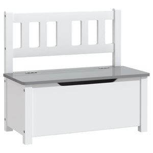 vidaXL 4-Piece Kids' Seating Set White and Grey MDF