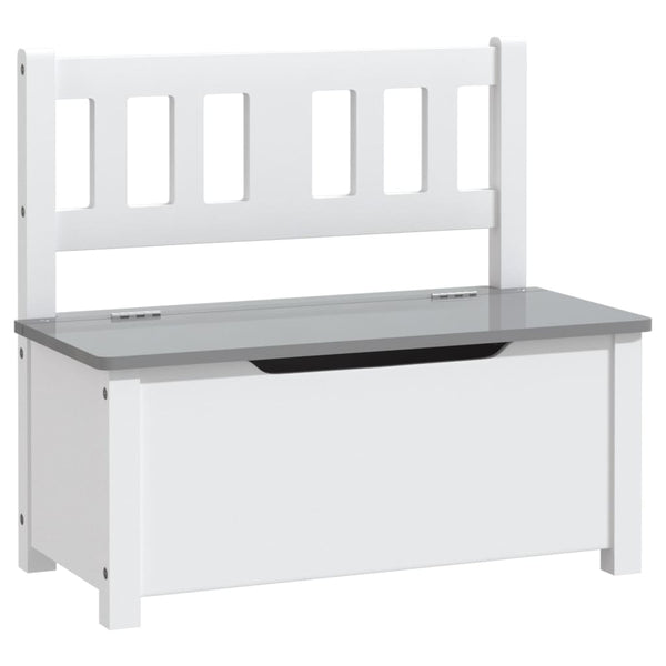 vidaXL 4-Piece Kids' Seating Set White and Grey MDF