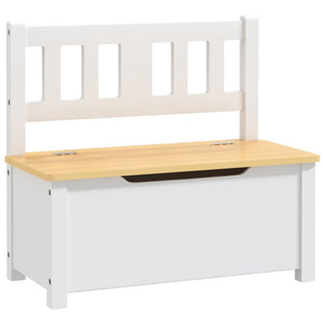 vidaXL 4-Piece Kids' Seating Set White and Beige MDF