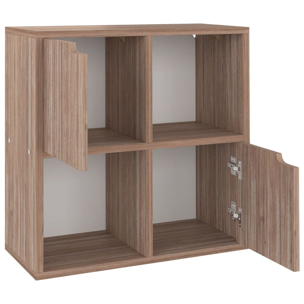 vidaXL Bookcase Sonoma Oak Grey 60x27.5x59.5 cm Engineered Wood