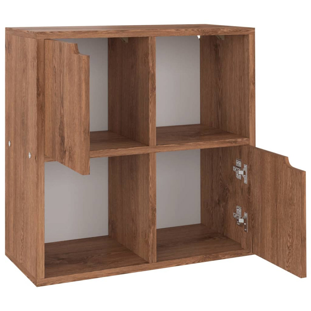 vidaXL Bookcase Brown Oak-Effect 60x27.5x59.5 cm Engineered Wood